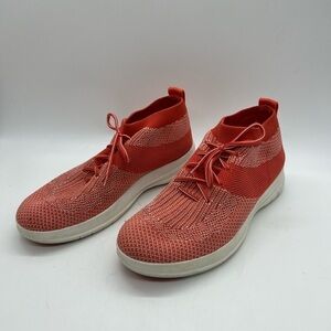 FIT FLOP WOMENS CORAL UBER KNIT SLIP ON HIGHTOP SNEAKERS 9.5
